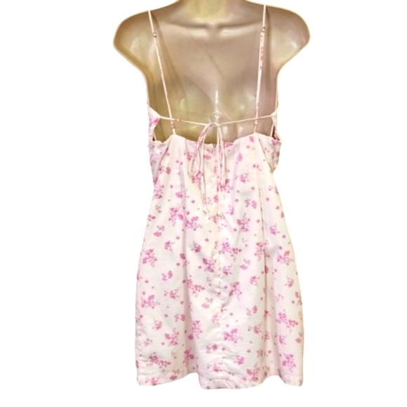 COTTON CANDY LA White/Pink Multi-Color Floral Sleeveless Mini Dress,Large - Picture 3 of 16